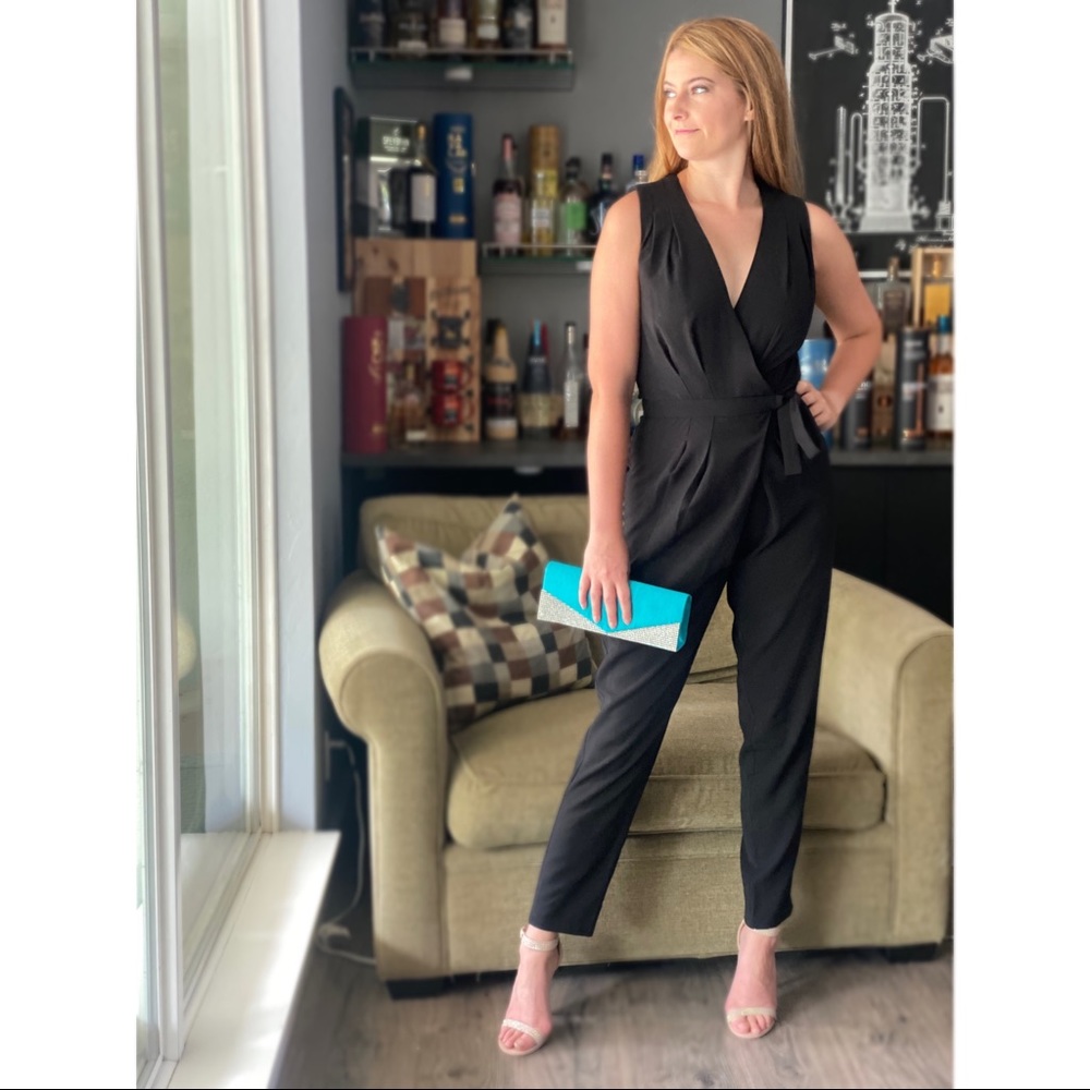 Black Key Hole Back Jumpsuit